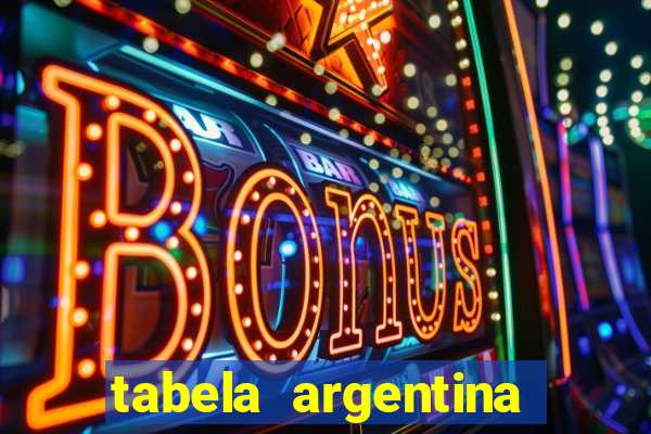 tabela argentina torneo betano